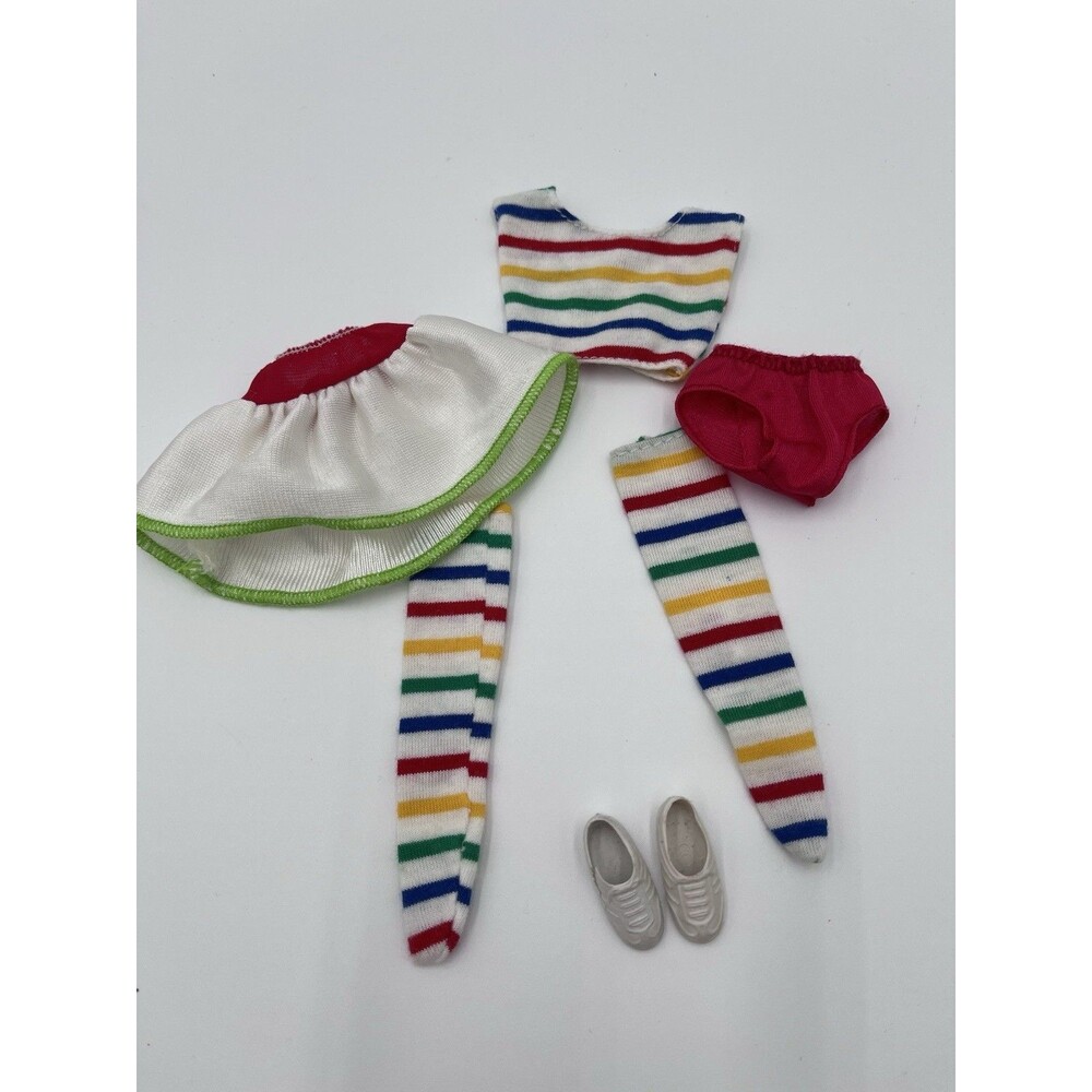 Vintage 1989 Barbie Fashions My First Easy On Rainbow Stripe 9253 Stockings
